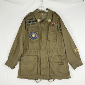 Vintage Military Field Jacket Carabinieri Italy 1986 w/ US Army Patches Size L